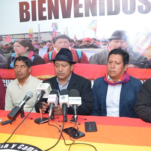 JORGE GUAMÁN CORONEL RECIBE RESPALDO DE COORDINADORES DE PACHAKUTIK (VIDEO)