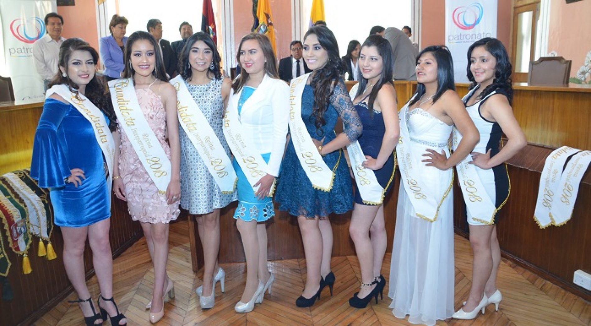 OCHO CANDIDATAS PRESENTADAS OFICIALMENTE PARA EL REINADO INTER PARROQUIAL DE LATACUNGA