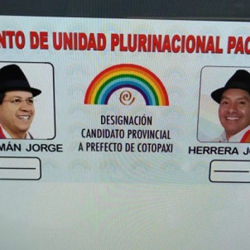 PACHAKUTIK-COTOPAXI RATIFICA Y RESPALDA CANDIDATURA DE JORGE GUAMÁN A LA PREFECTURA