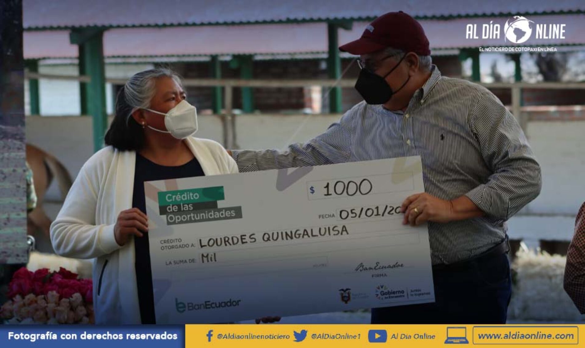 MUJERES AGRICULTORAS DE COTOPAXI SON LAS PRIMERAS BENEFICIADAS CON CRÉDITOS AL 1%