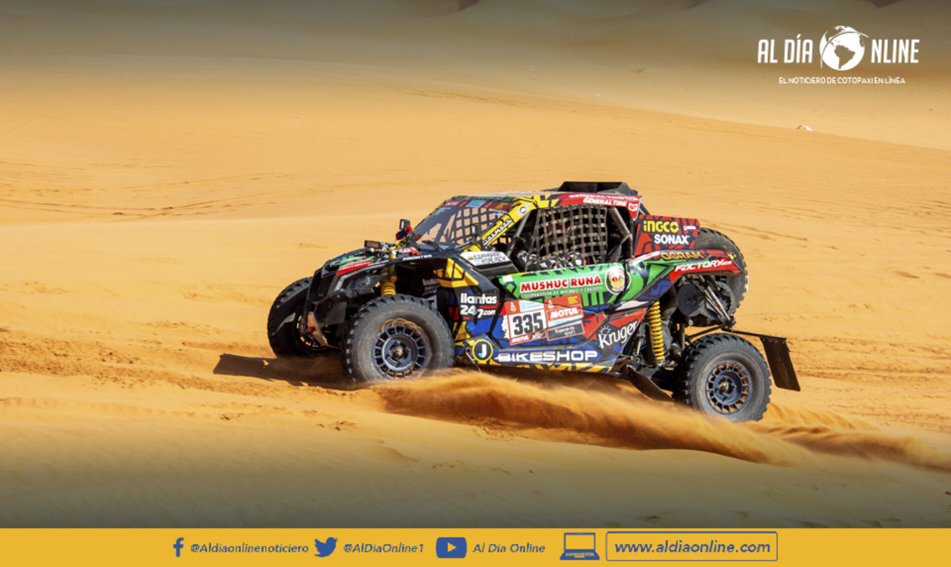 MUSHUC RUNA IMPARABLE JUNTO A SEBASTIÁN GUAYASAMÍN EN RALLY DAKAR 2022 OCTAVOS EN LA GENERAL
