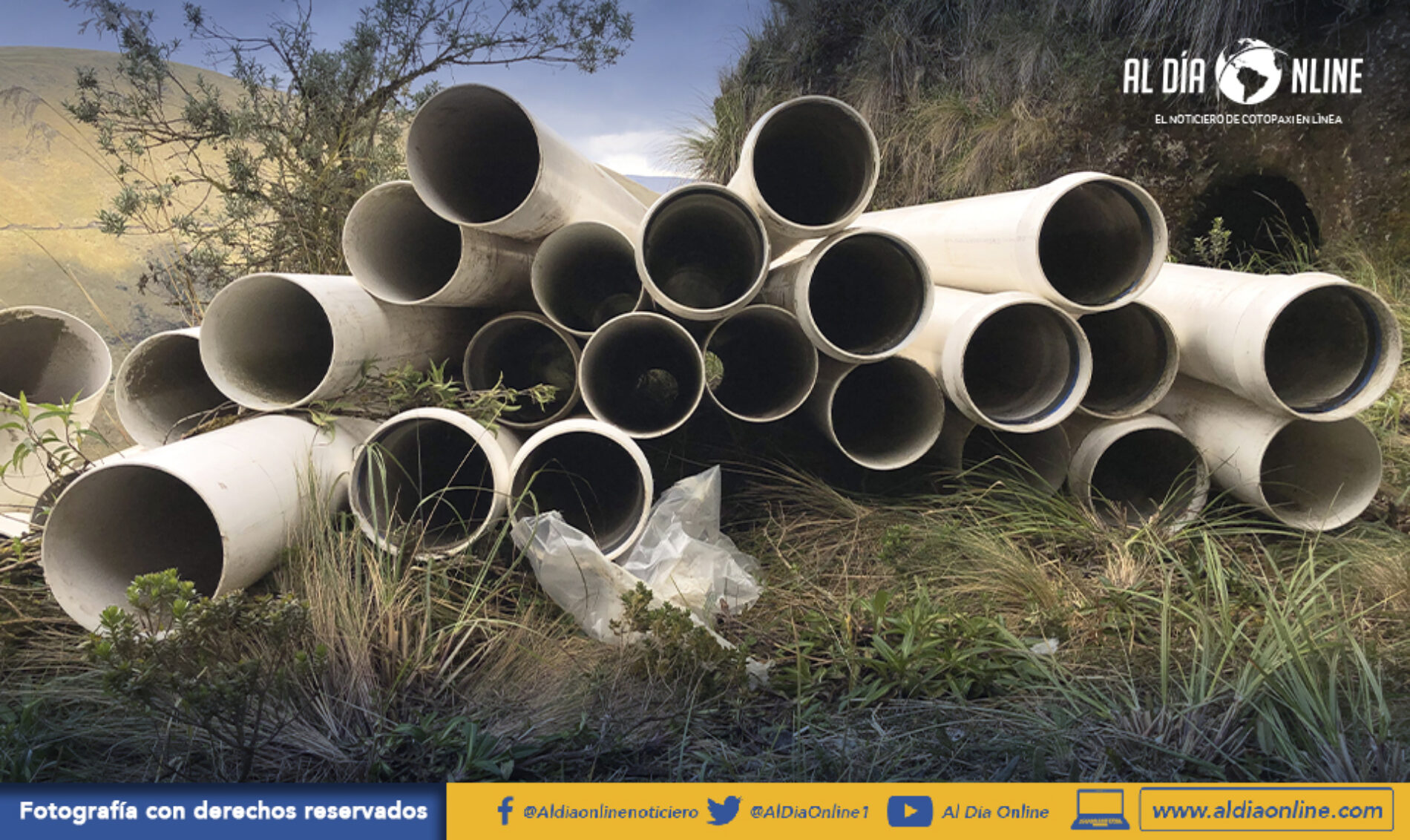 CONTINÚAN LOS TRABAJOS DE REPARACIÓN DEL CANAL DE AGUA RAYO FILO QUE SUFRIÓ DAÑOS POR UN DERRUMBE