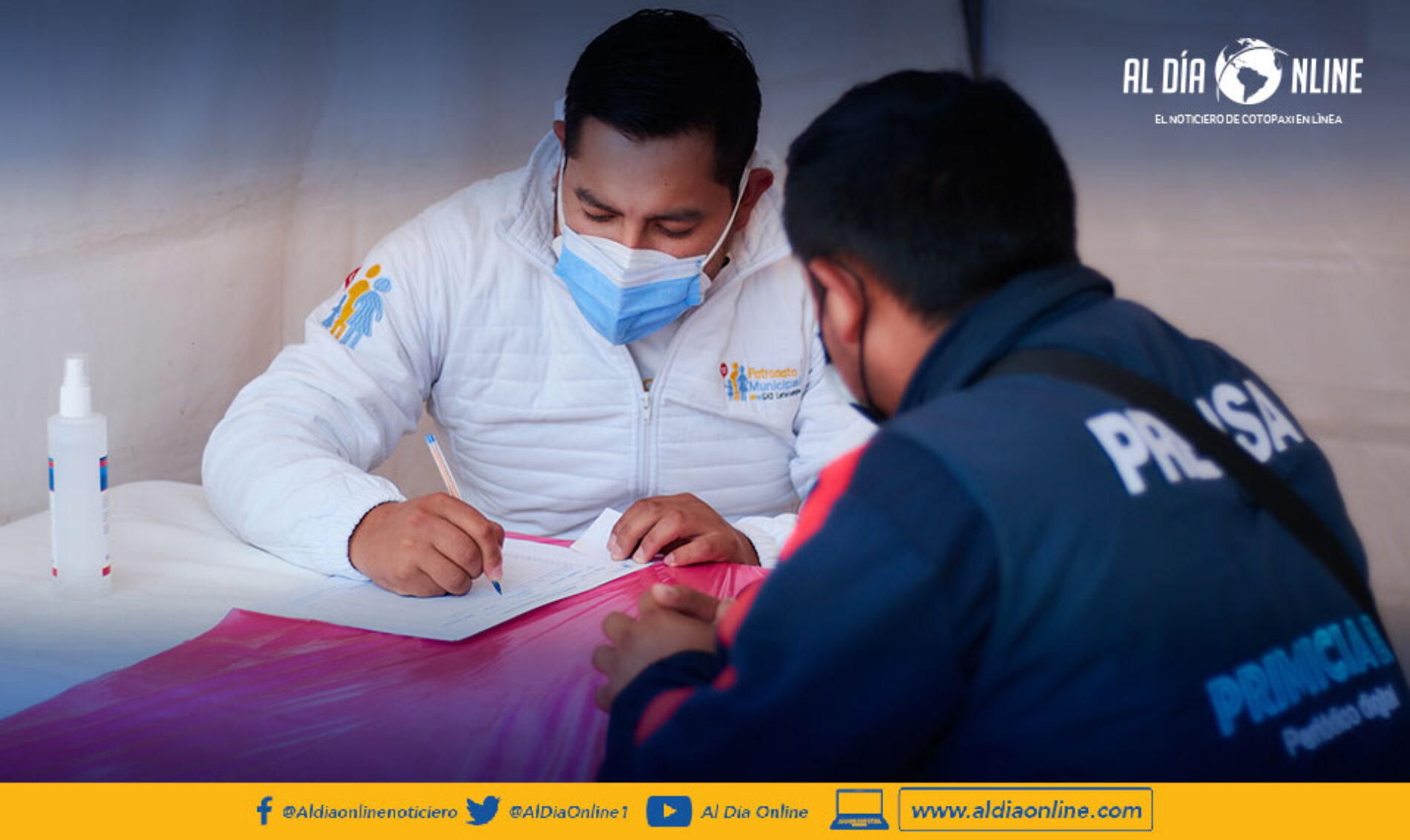 PATRONATO MUNICIPAL REALIZÓ PRUEBAS RÁPIDAS GRATUITAS A PERIODISTAS DE COTOPAXI.(VIDEO)