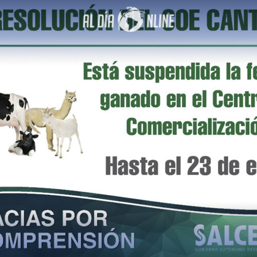 PLAZAS, MERCADOS Y CAMAL EN SALCEDO  IMPEDIDOS DE HACER COMERCIO HASTA EL DOMINGO 23 DE ENERO (VIDEO)