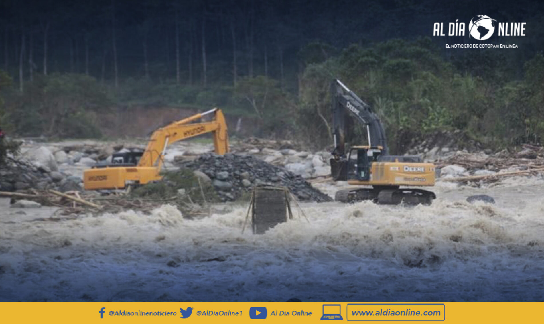 PREFECTURA INCREMENTA MAQUINARIA Y PERSONAL PARA REHABILITAR VÍAS EN COTOPAXI