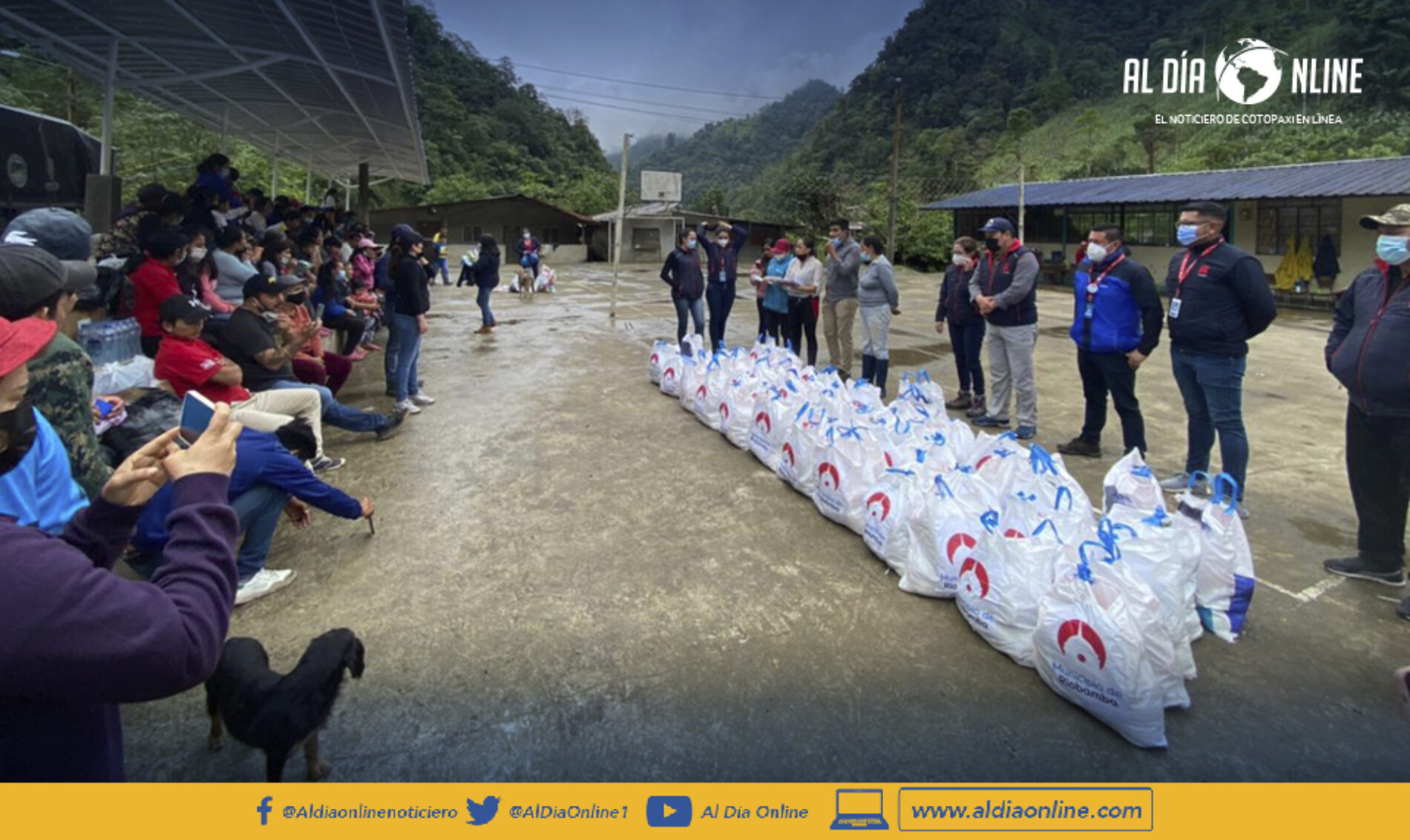 MUNICIPIO DE RIOBAMBA LLEGA CON AYUDA AL SUBTRÓPICO DE COTOPAXI POR GESTIÓN DE CONCEJAL CHUGCHILÁN