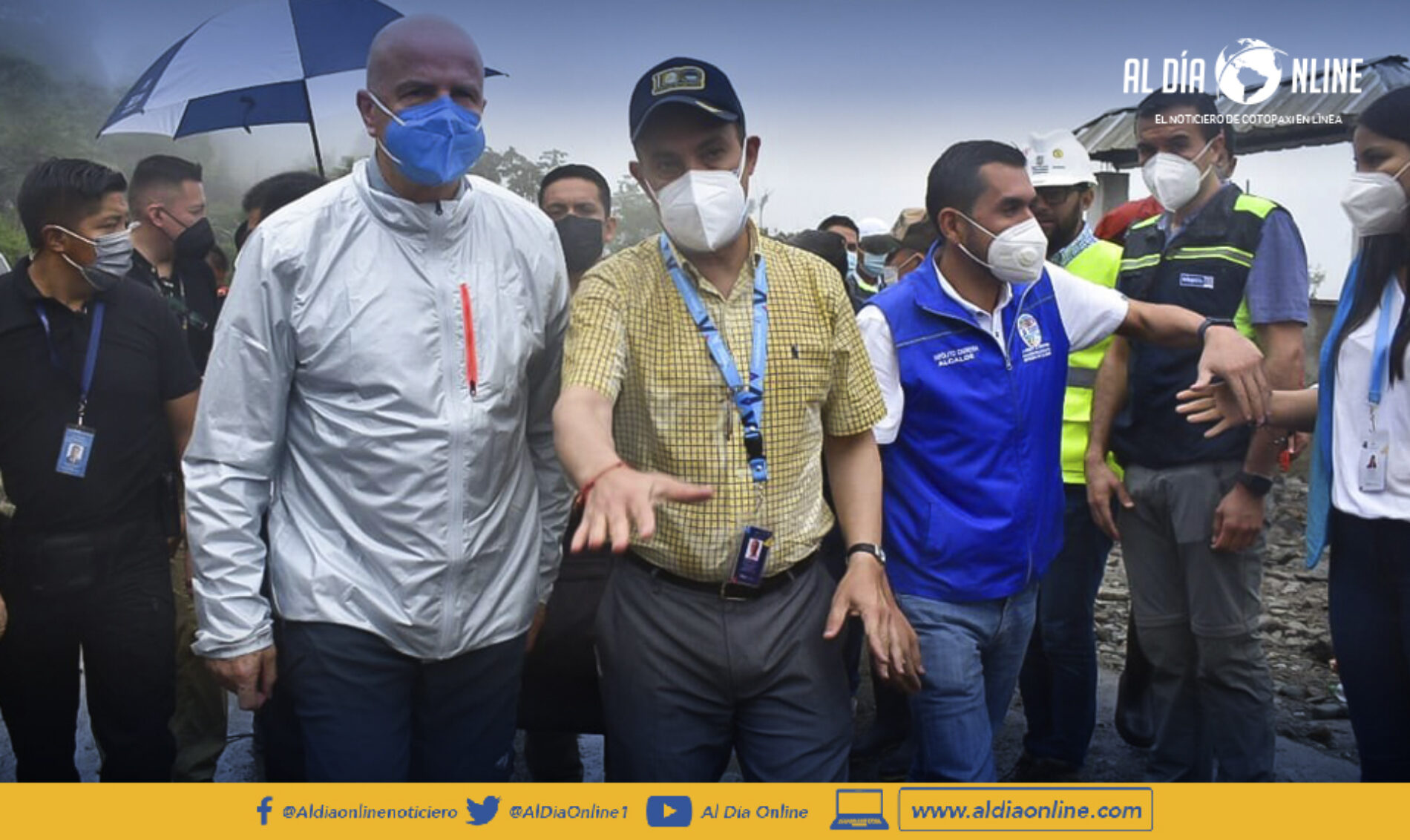VICEPRESIDENTE DEL ECUADOR ALFREDO BORRERO RECORRIÓ  ZONAS AFECTADAS POR LLUVIAS EN COTOPAXI