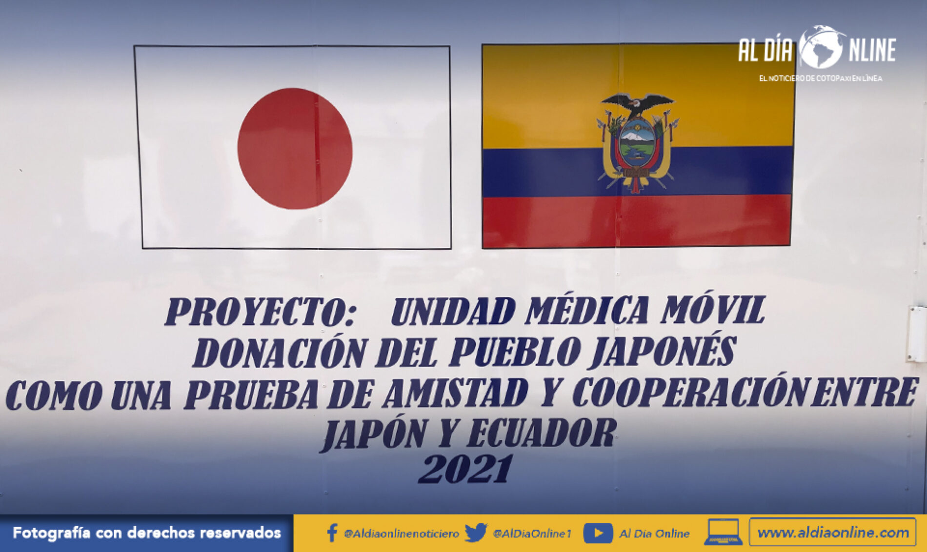 EMBAJADA DE JAPÓN ENTREGÓ UNIDAD MÉDICA MÓVIL A PUJILÍ, LA MISMA LLEGARÁ A SECTORES RURALES CON MEDICINA GENERAL Y ODONTOLOGÍA