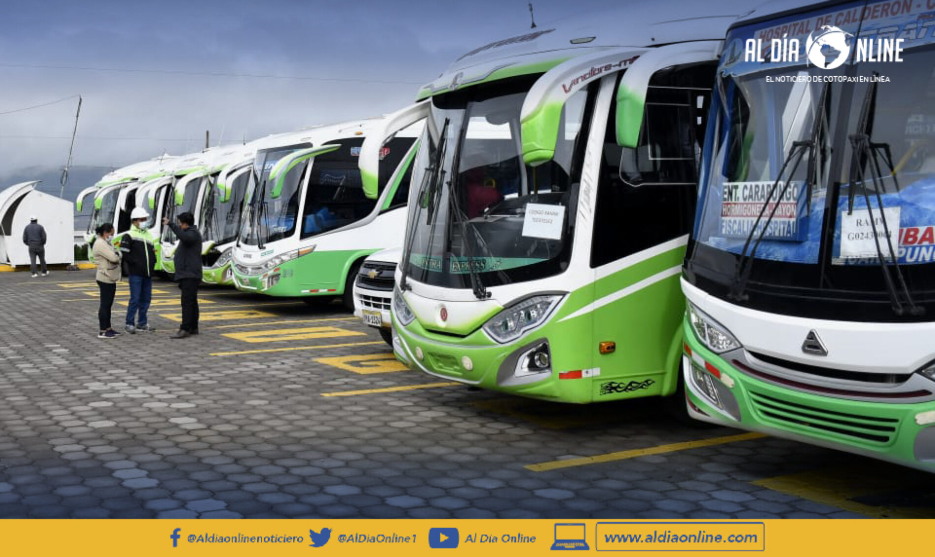 BUSES DE LA COOPERATIVA “CONCEL”  DE QUITO APROVECHAN  DE REVISIÓN TÉCNICA VEHICULAR DE LATACUNGA