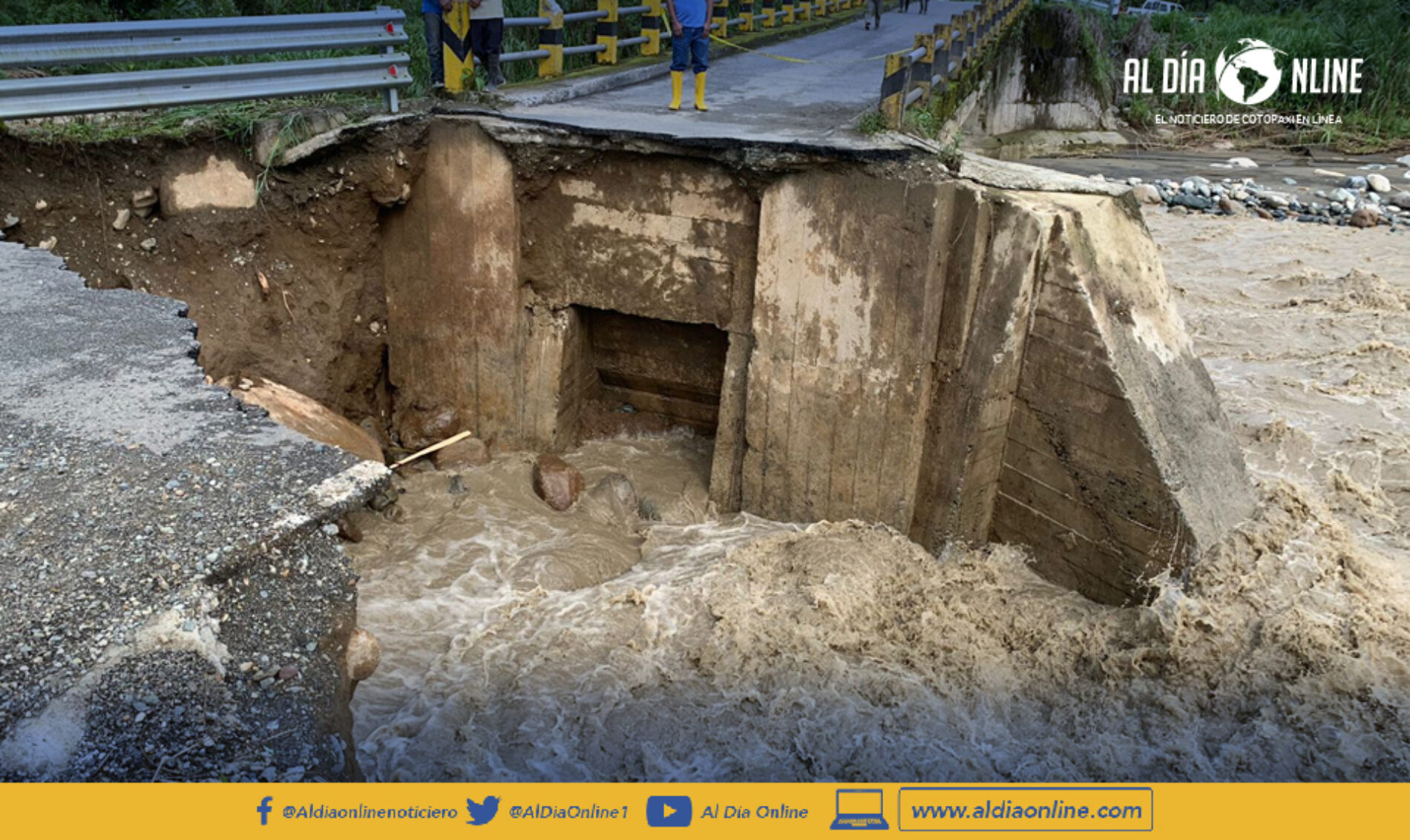 NUEVAMENTE DESBORDAMIENTO DEL RÍO QUINDIGUA EN EL CANTÓN LA MANÁ  AFECTA A LA PARROQUIA PUCAYACU