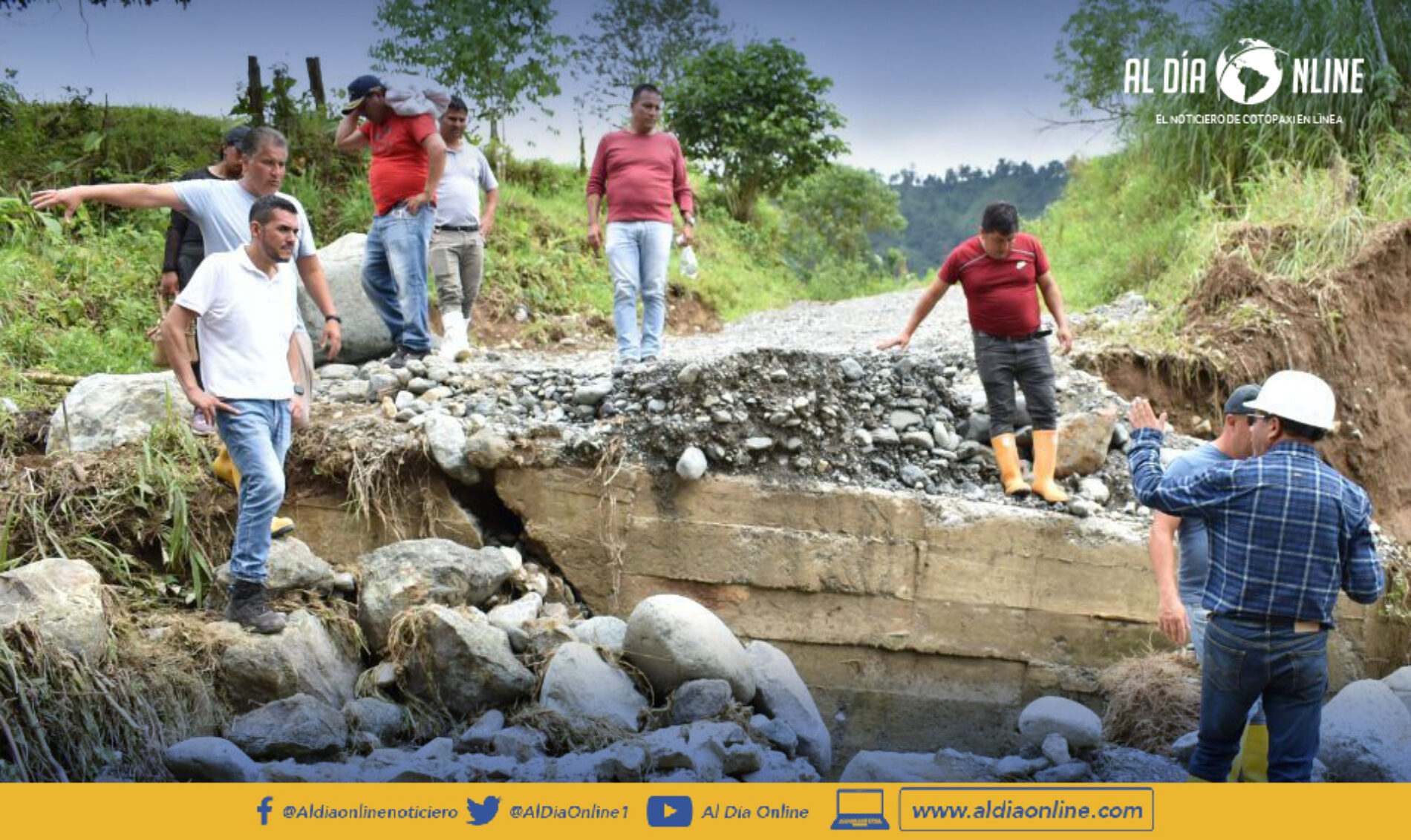 NUEVAMENTE DESBORDAMIENTO DEL RÍO QUINDIGUA EN EL CANTÓN LA MANÁ  AFECTA A LA PARROQUIA PUCAYACU