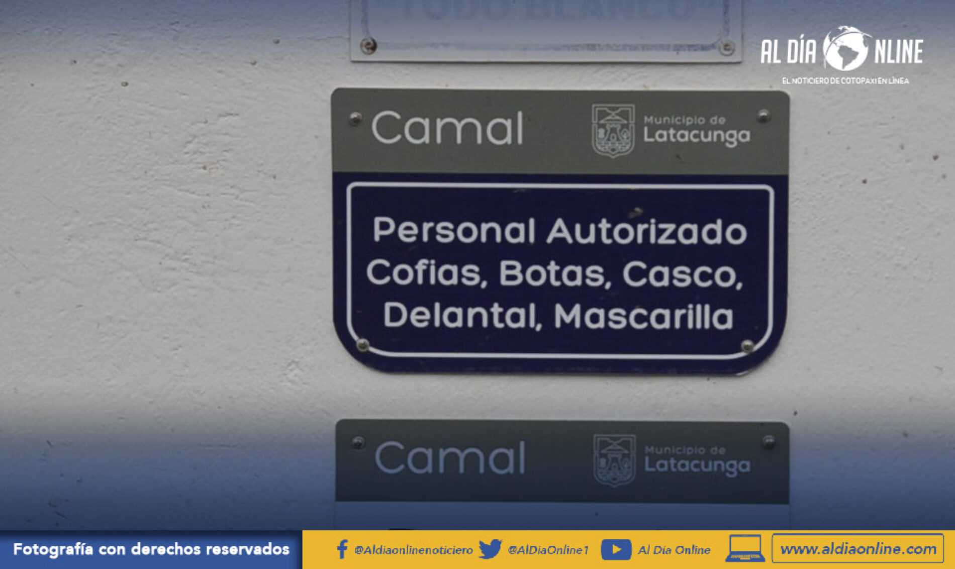 CAMAL MUNICIPAL DE LATACUNGA ADQUIRIÓ EQUIPOS PARA EL MEJORAMIENTO DEL PROCESO DE FAENAMIENTO DE ANIMALES. (VIDEO)