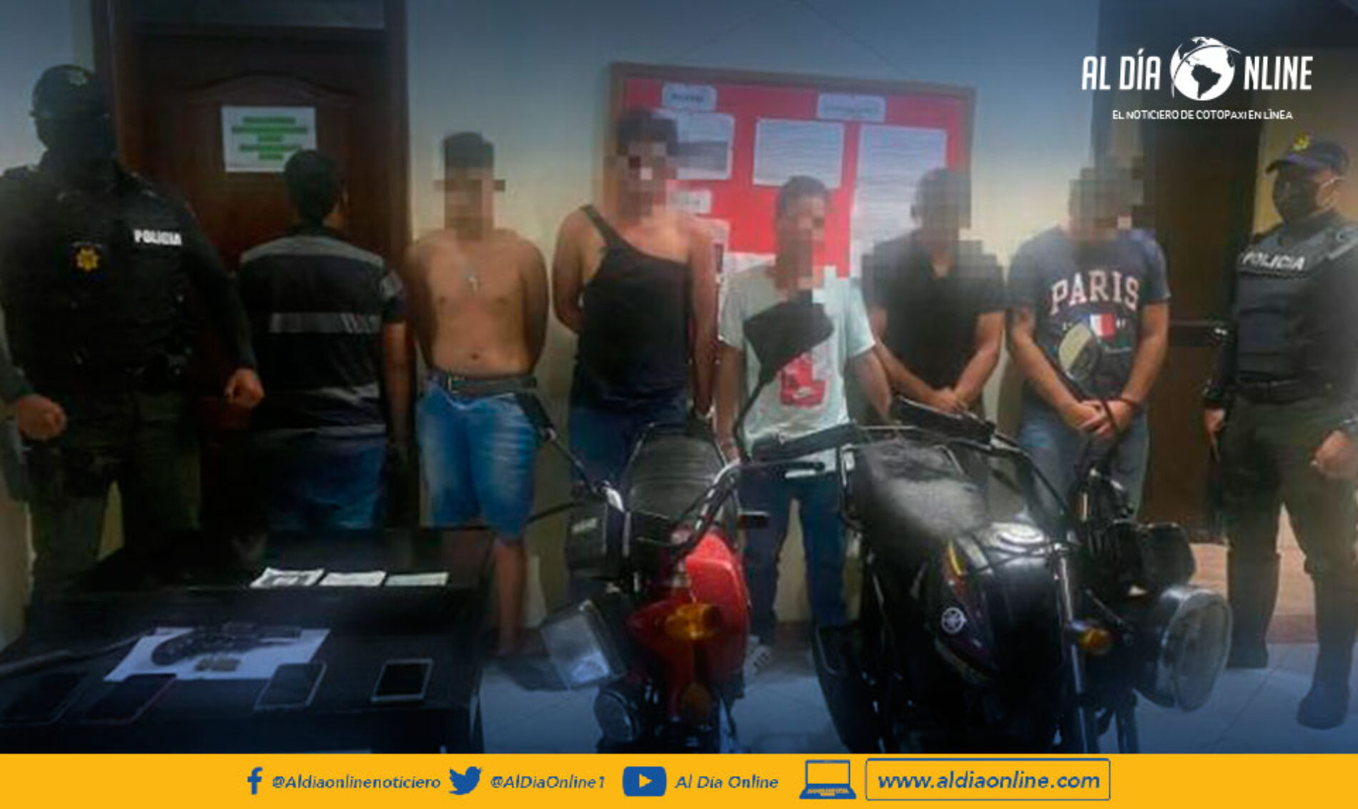 EN EL CANTÓN LA MANÁ, PERSONAL POLICIAL DESARTICULA UNA ORGANIZACIÓN DELICTIVA DEDICADA AL PRESUNTO DELITO DE ROBO A DOMICILIO 