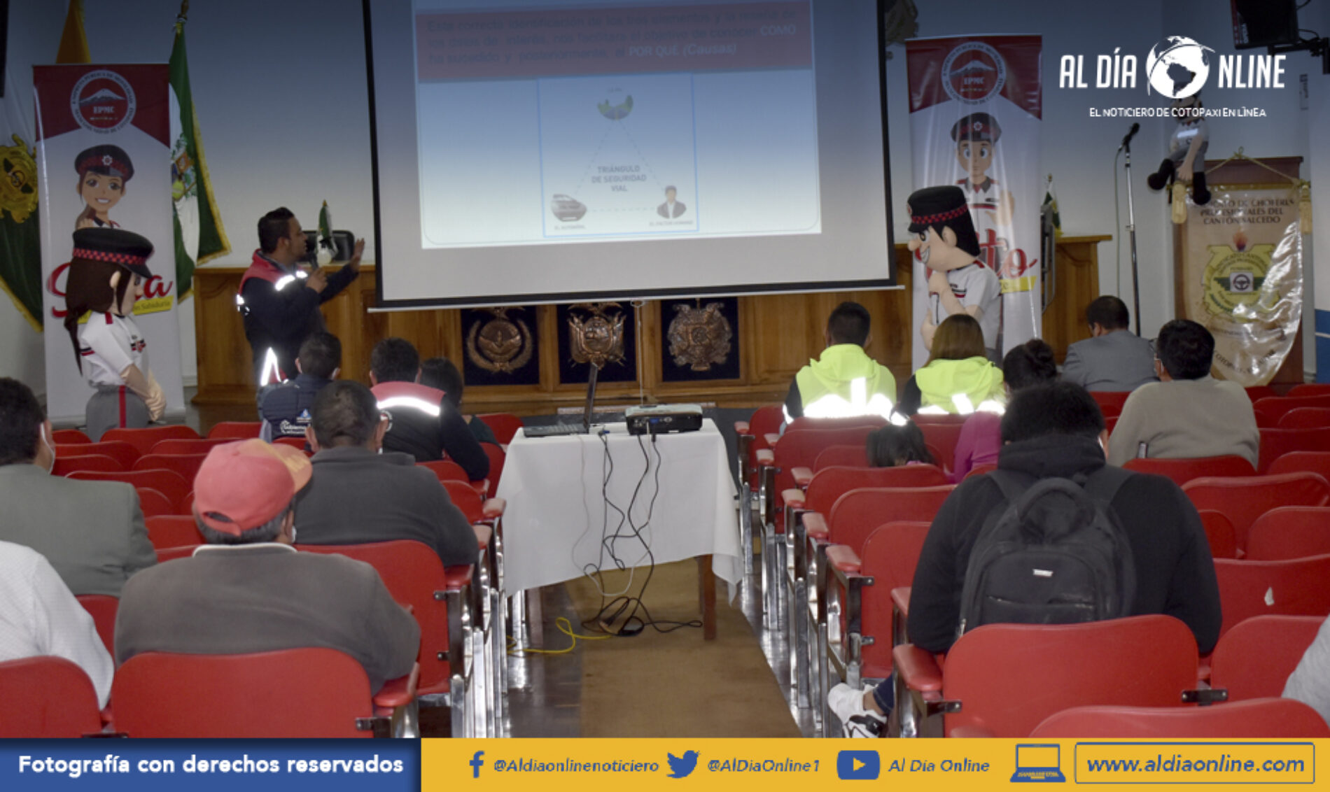 V JORNADA DE CAPACITACIÓN RECIBIERON CONDUCTORES DEL TRANSPORTE INTRACANTONAL EN SALCEDO (VIDEO)