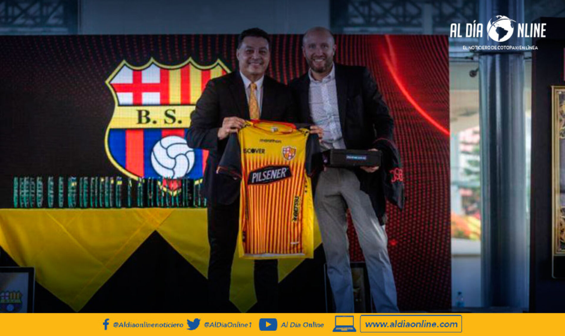 BARCELONA SC PRESENTA SU NUEVA CAMISETA POR LOS 97 AÑOS DE VIDA INSTITUCIONAL.