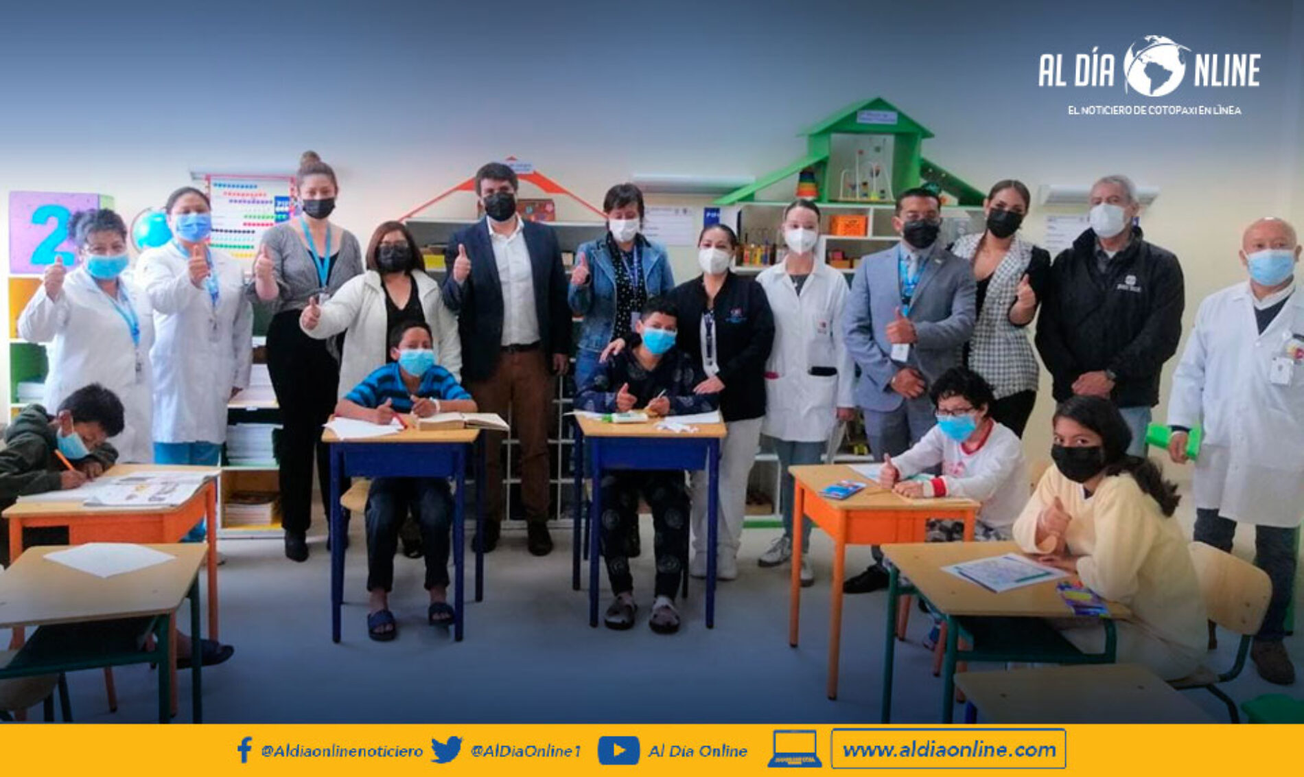 AUTORIDADES EDUCATIVAS VISITARON AULA HOSPITALARIA DE AMBATO