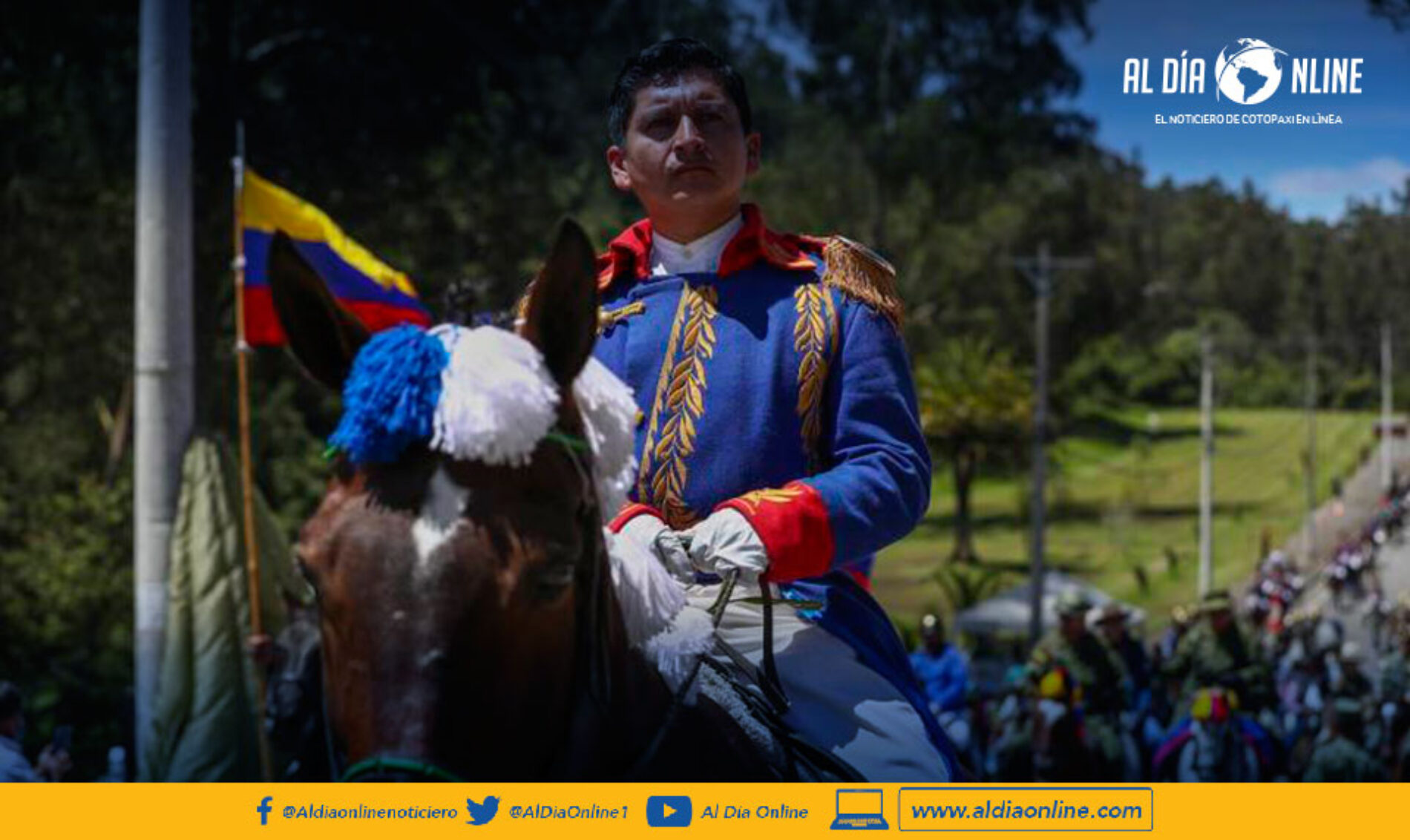 CABALGATA BICENTENARIA PARA CONMEMORAR LA BATALLA DE PICHINCHA LLEGA A LA CIMA DE LA LIBERTAD.
