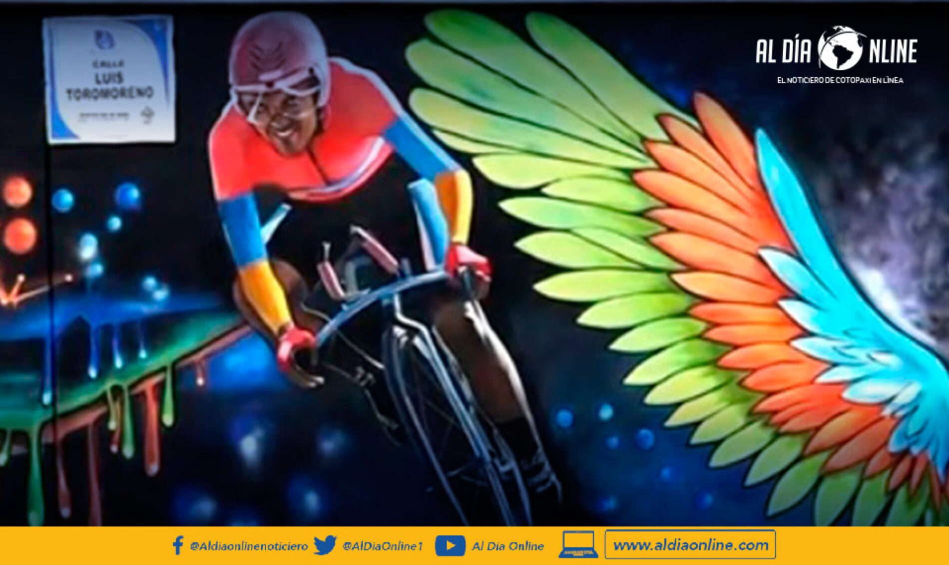 LOS ÉXITOS DE RICHARD CARAPAZ INSPIRAN MURALES QUE SON ATRACTIVOS TURÍSTICOS EN IBARRA