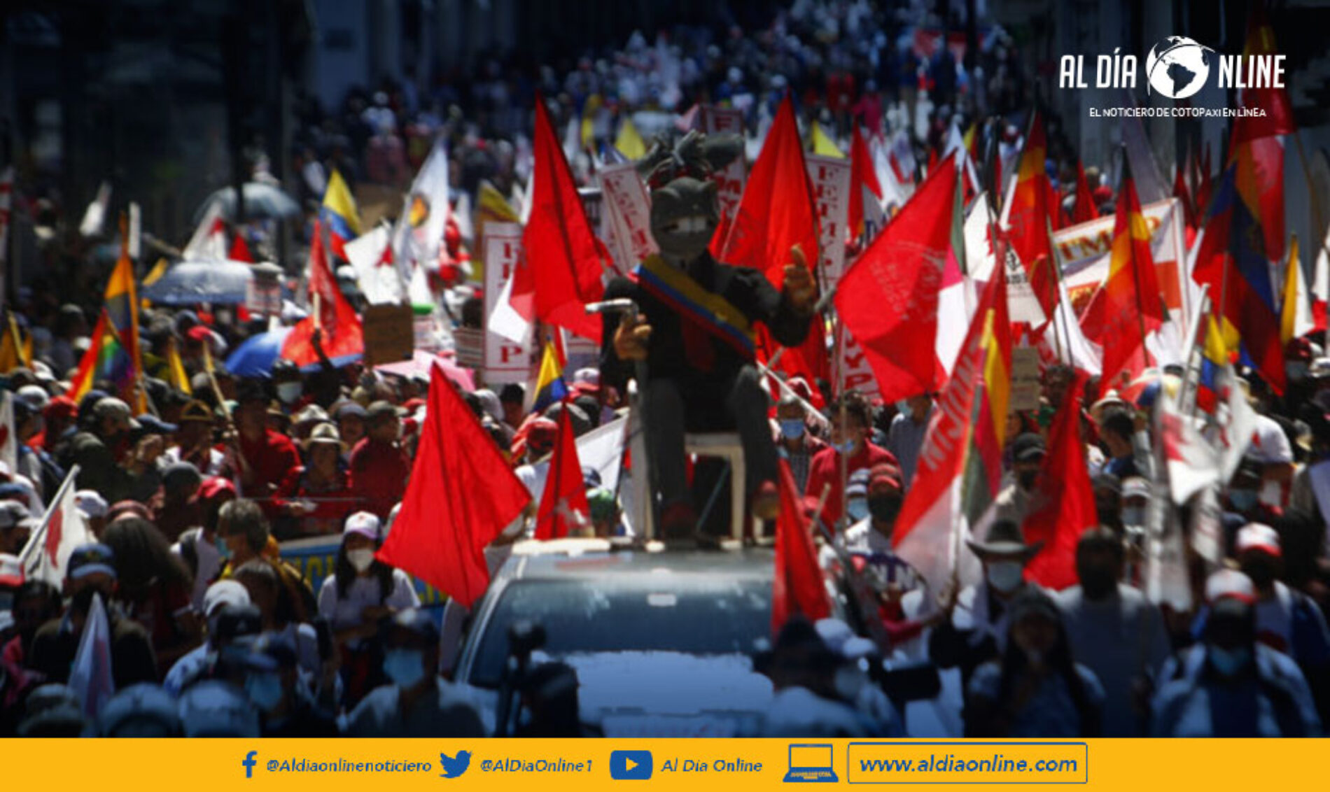 MUERTE CRUZADA O REVOCATORIA DEL MANDATO FUERON LAS IDEAS QUE MARCARON LOS DISCURSOS DE LA MARCHA POR EL DÍA DEL TRABAJO EN QUITO
