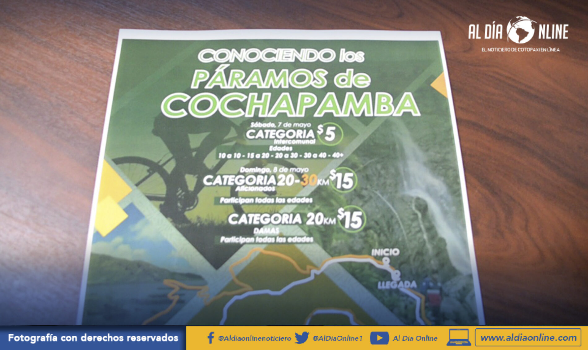COCHAPAMBA SE PREPARA PARA COMPETENCIA CICLÍSTICA ESTE 7 Y 8 MAYO. (VIDEO)