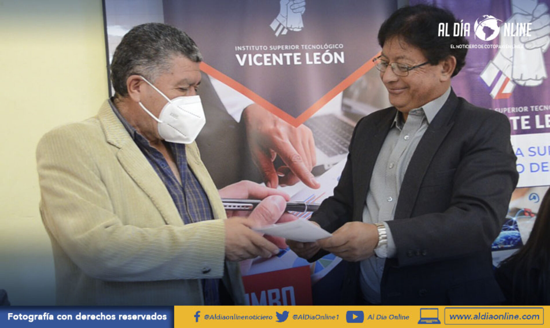 ITS VICENTE LEÓN FIRMA CONVENIO PARA PRACTICAS PRE PROFESIONALES.(VIDEO)