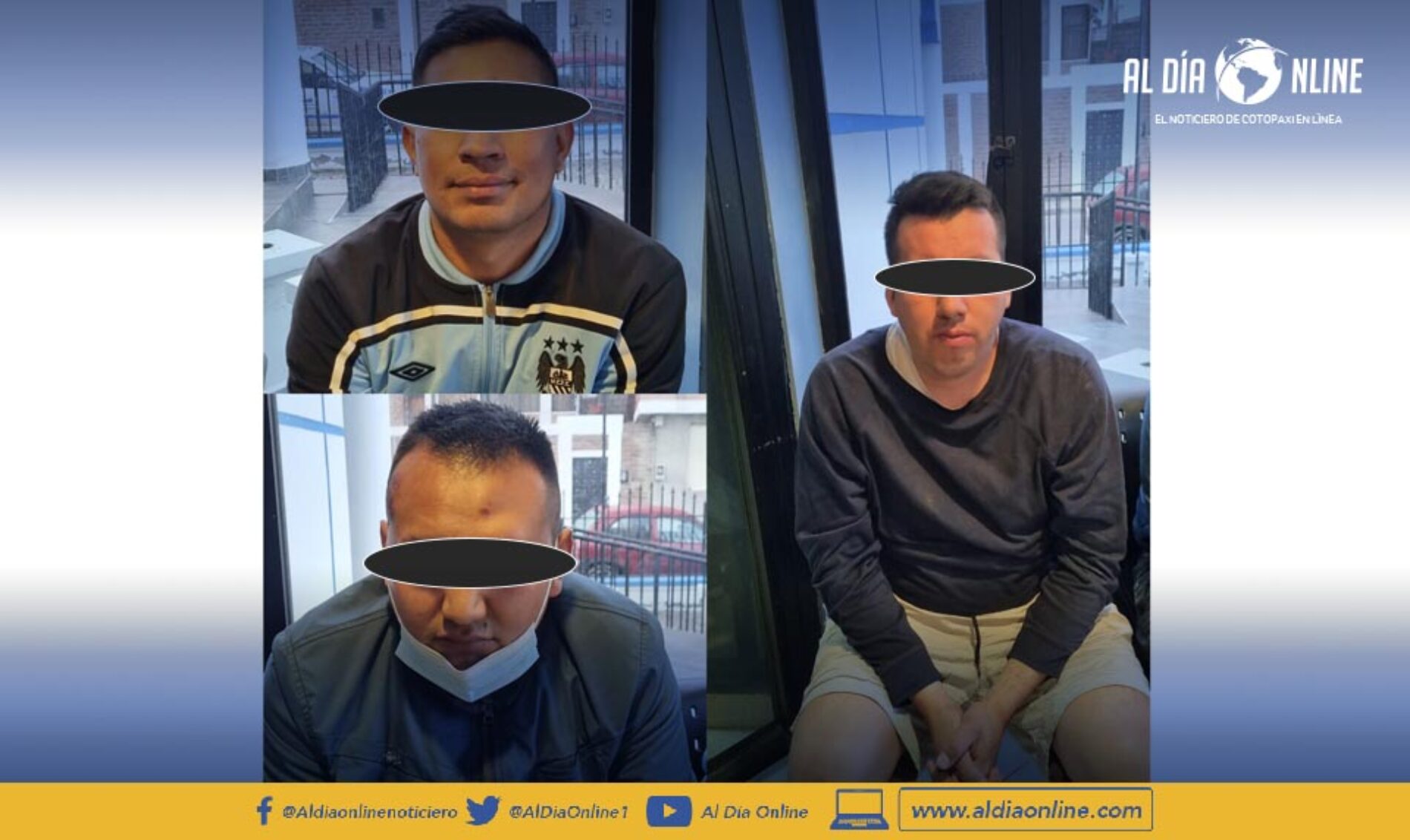 TRES POLICÍAS EN SERVICIO ACTIVO DETENIDOS POR PRESUNTO ROBO A ENTIDAD FINANCIERA EN SAQUISILÍ (VIDEO)