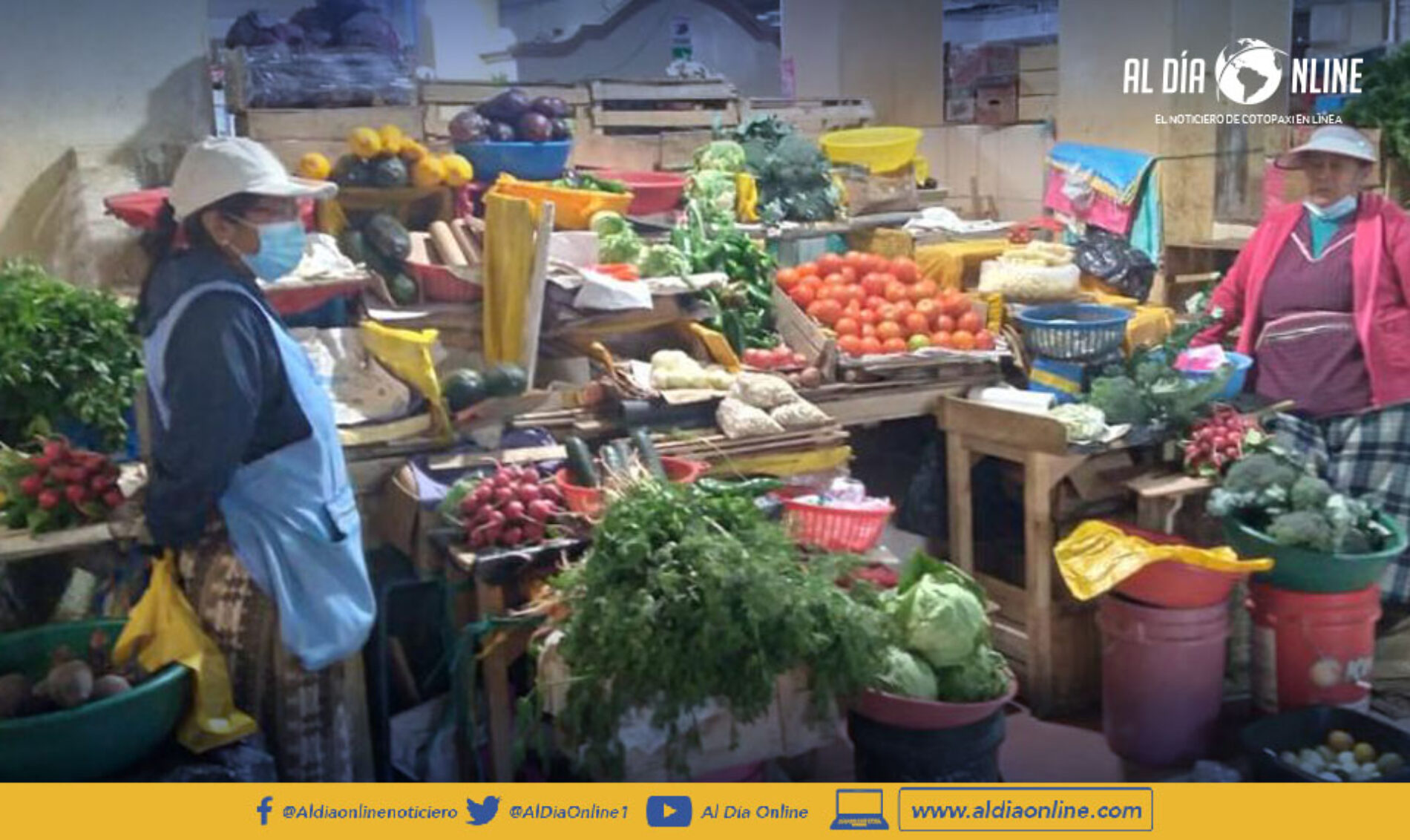 MERCADO CERRADO DE LATACUNGA ATIENDE DE 07H00 A 10H00 CON MEDIDAS DE SEGURIDAD (VIDEO)