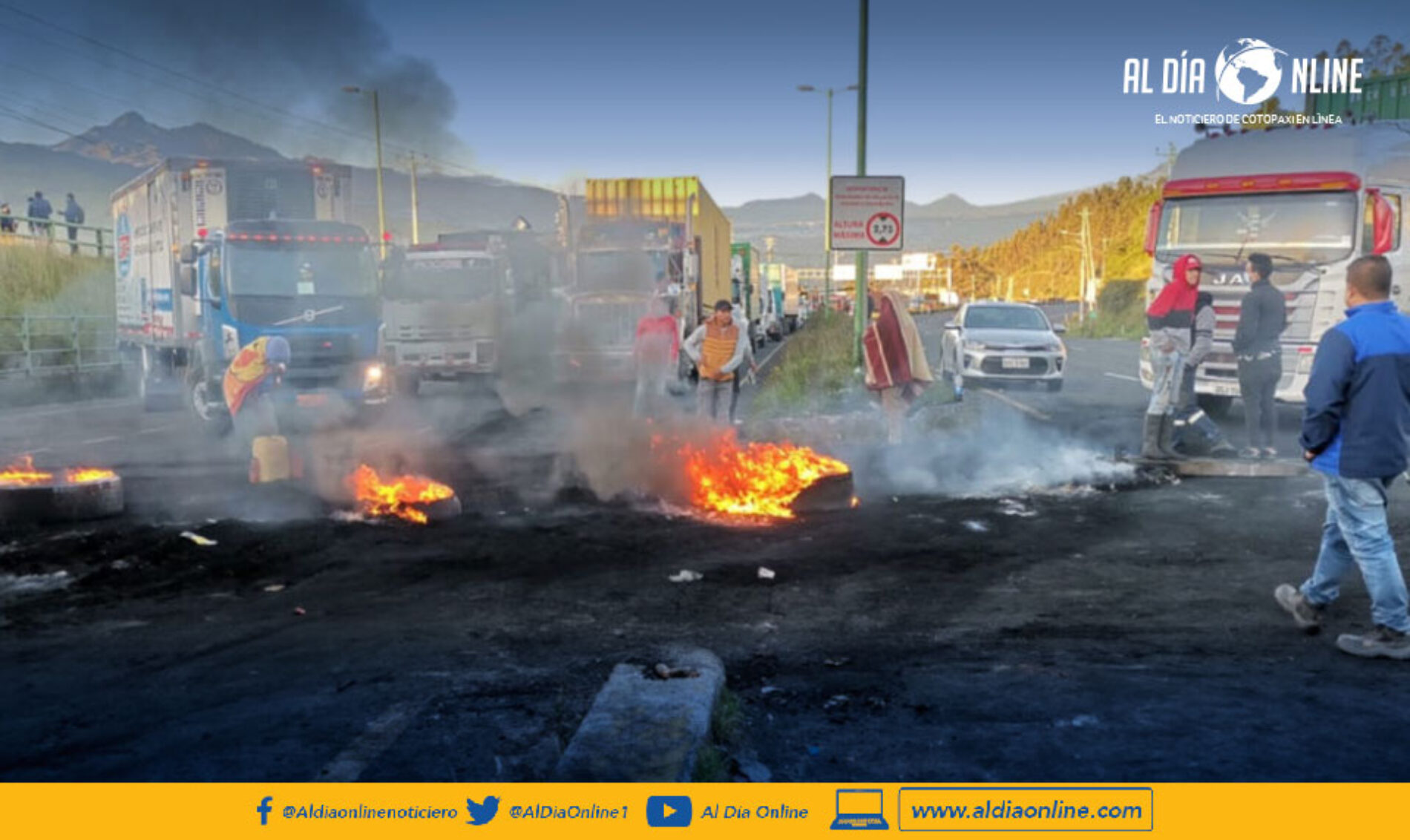 ECUADOR INICIA EL MIÉRCOLES CON 75 VÍAS CERRADAS EN 20 PROVINCIAS