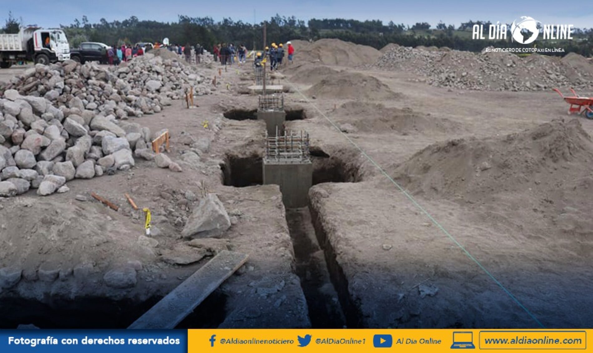 POR TEMA DEL PARO NACIONAL SUSPENDIDAS OBRAS EN LATACUNGA. (VIDEO)
