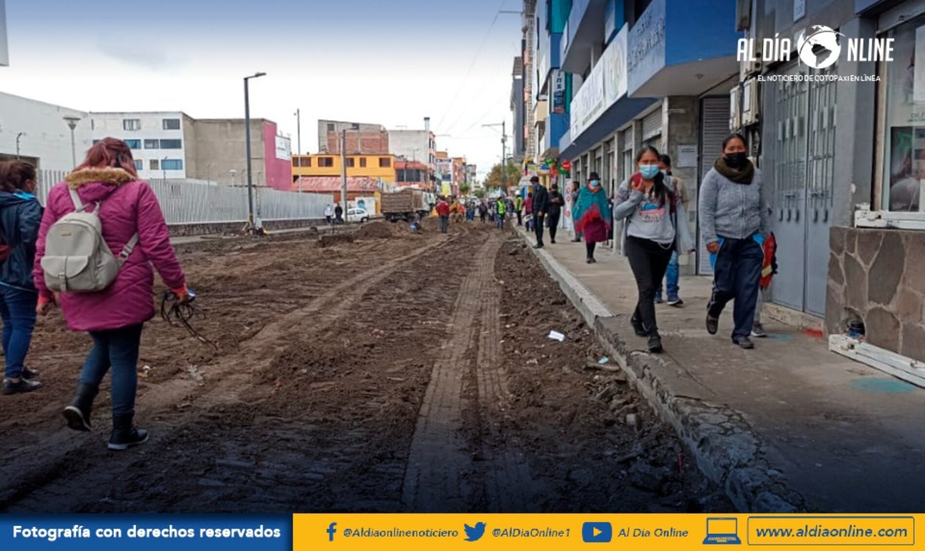 POR TEMA DEL PARO NACIONAL SUSPENDIDAS OBRAS EN LATACUNGA. (VIDEO)