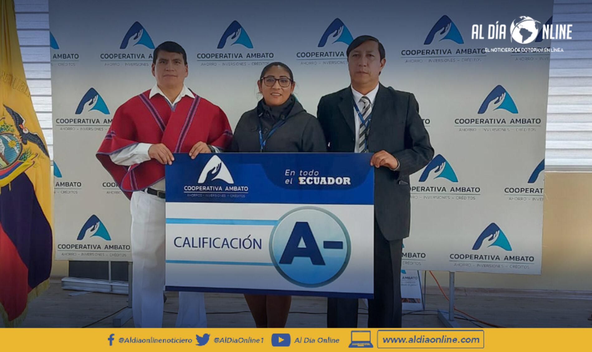 COOPERATIVA AMBATO OBTIENE SU CERTIFICACIÓN DE RIESGOS ¨A-¨ OTORGADO POR LA P.C.R. (PACIFIC CREDIT RANKING).