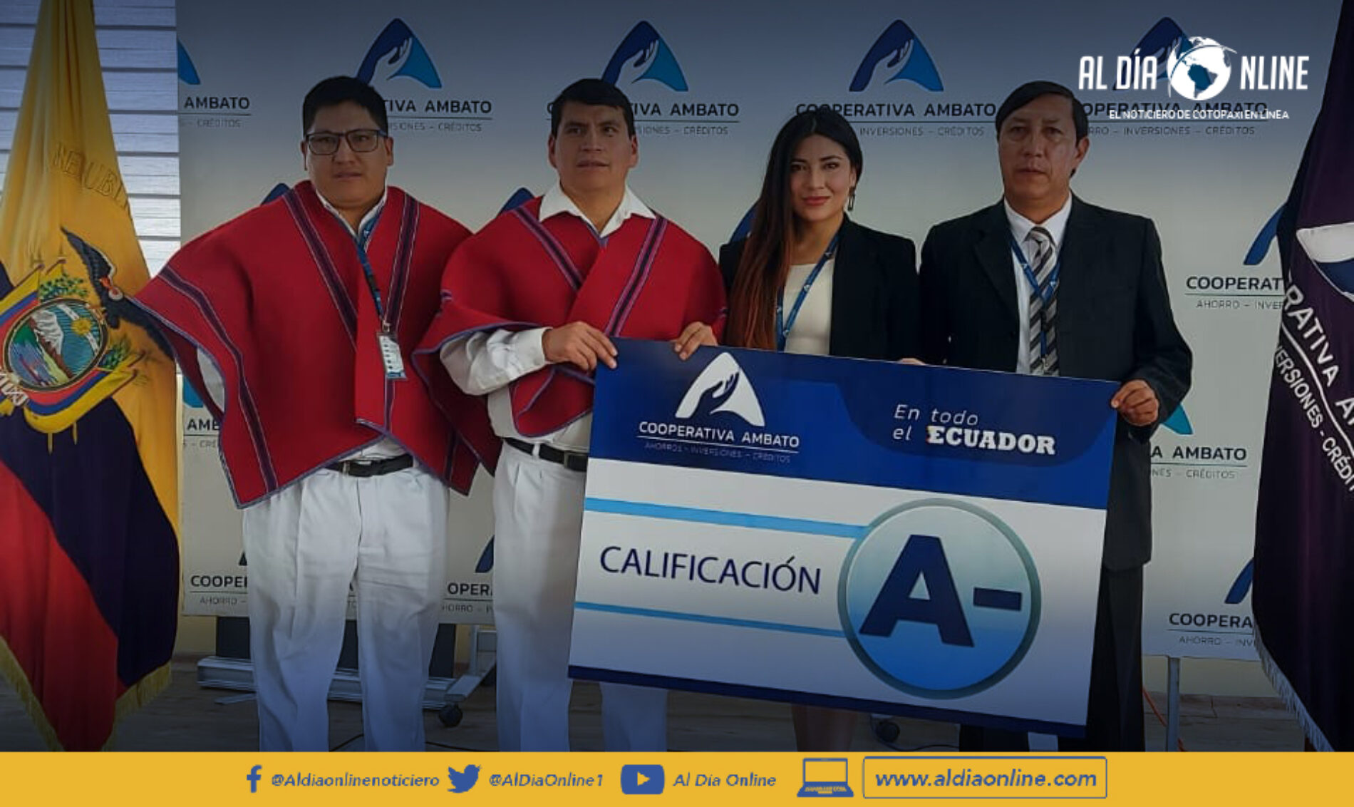 COOPERATIVA AMBATO OBTIENE SU CERTIFICACIÓN DE RIESGOS ¨A-¨ OTORGADO POR LA P.C.R. (PACIFIC CREDIT RANKING).