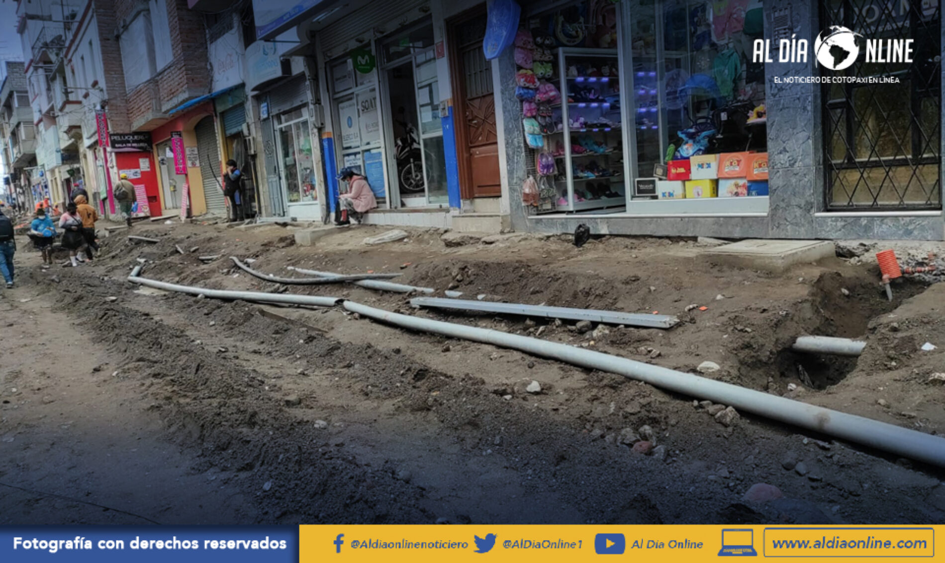 SERVICIO DE AGUA POTABLE EN AV. AMAZONAS AL 100% PESE  A TRABAJOS DE REGENERACIÓN URBANA (VIDEO)