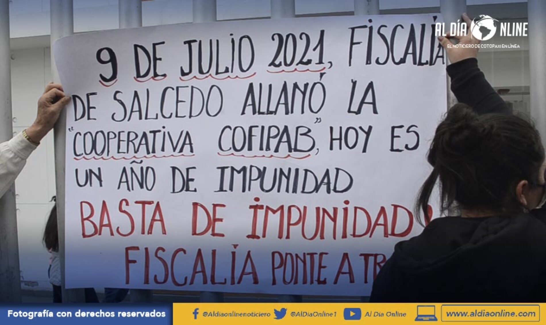 SOCIOS DE LA COP. COFIPAB REALIZARON PLANTÓN SOLICITANDO JUSTICIA. (VIDEO)