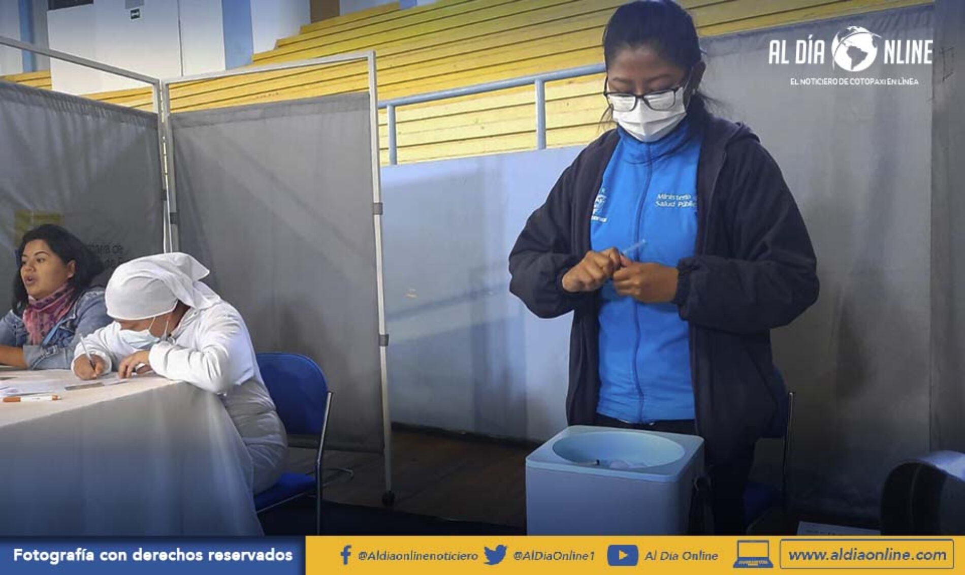 CON ATENCIÓN DE 08H00 A 16:00 PUNTO DE VACUNACIÓN DEL COLISEO MAYOR SE REAPERTURA. (VIDEO)