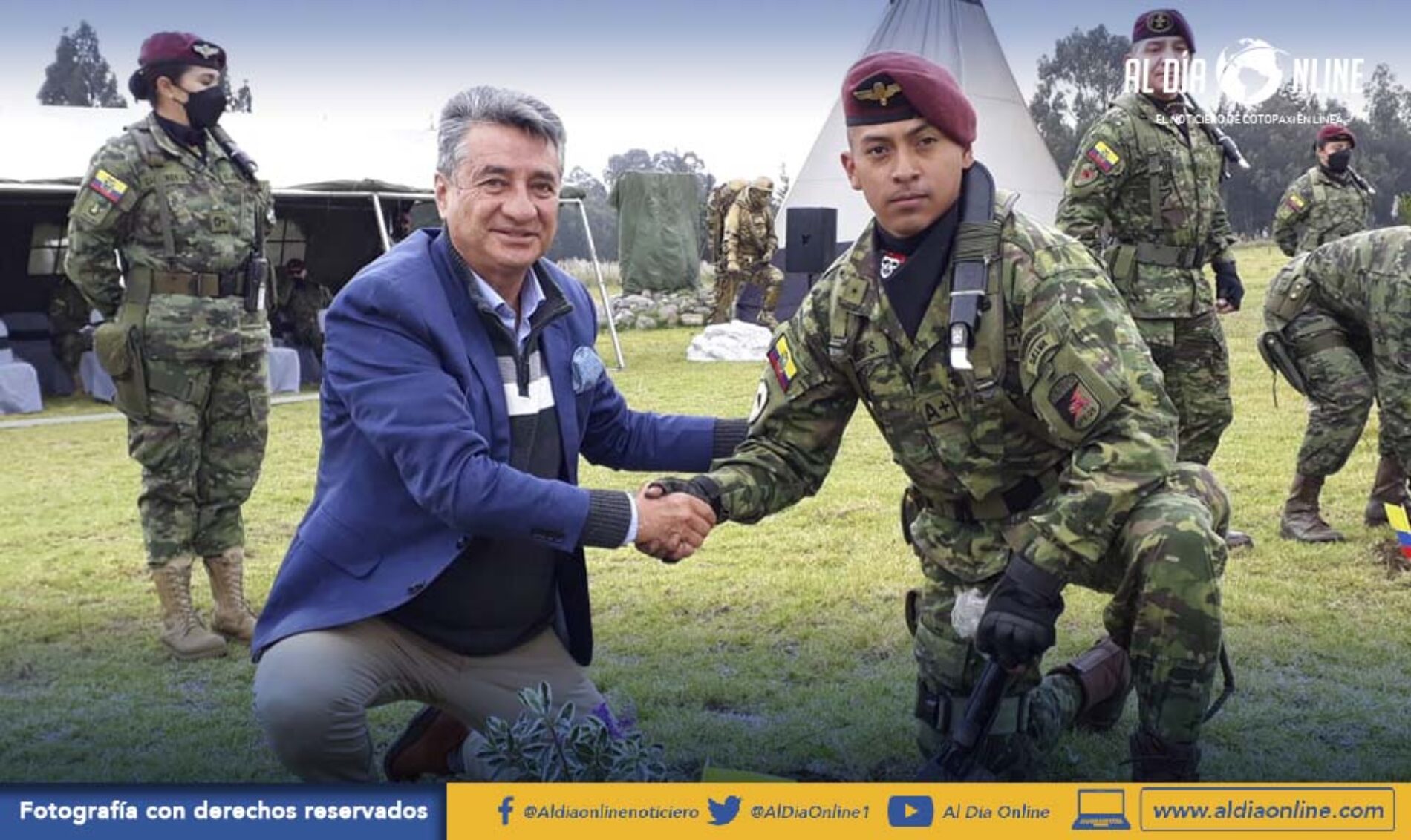 MUNICIPIO DE LATACUNGA DONÓ 1500 ÁRBOLES A BRIGADA DE FUERZAS ESPECIALES. (VIDEO)