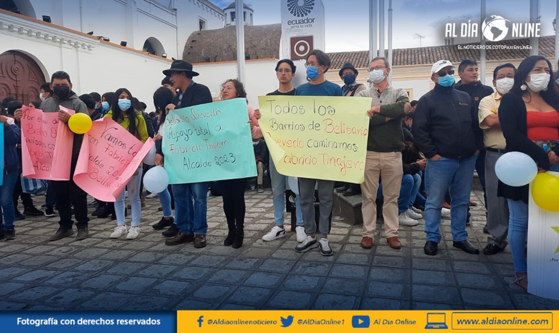 SECTORES SOCIALES PIDEN POSTULARSE A LA ALCALDÍA DE LATACUNGA A FABRICIO TINAJERO. (VIDEO)