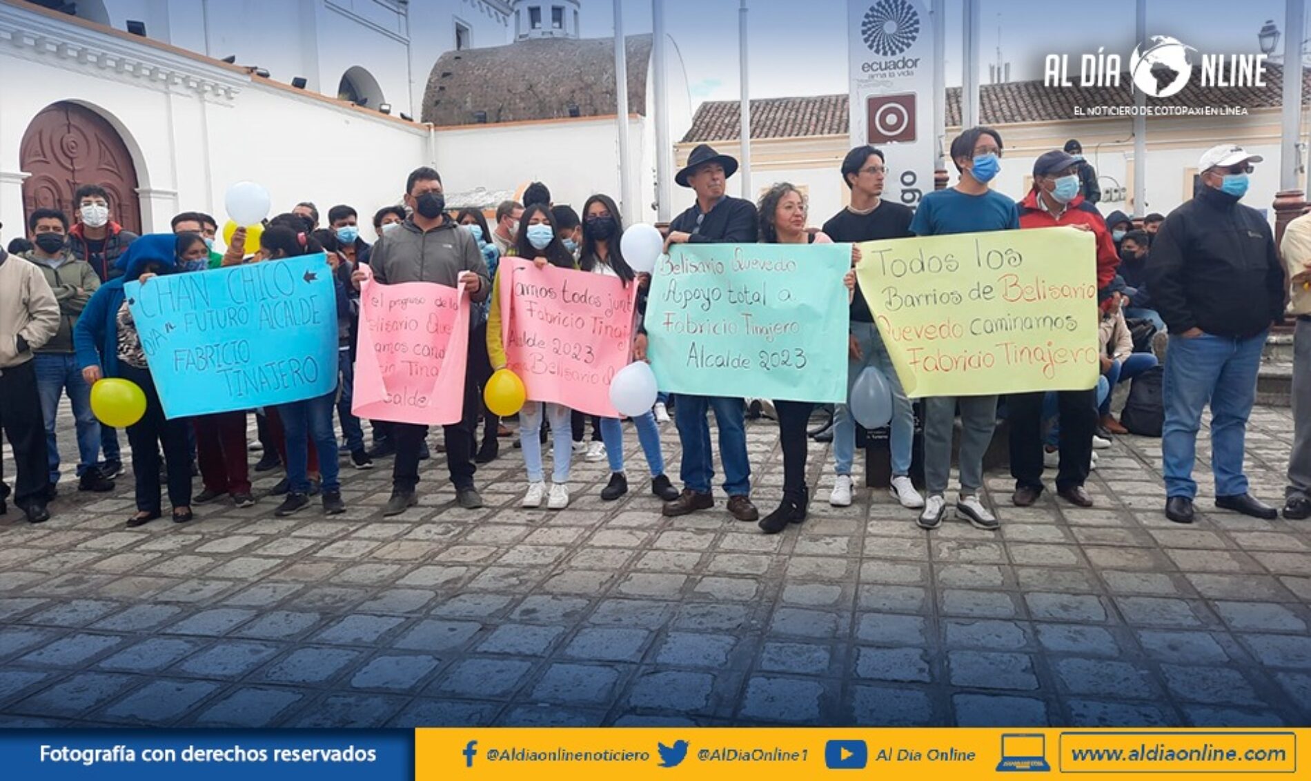 SECTORES SOCIALES PIDEN POSTULARSE A LA ALCALDÍA DE LATACUNGA A FABRICIO TINAJERO. (VIDEO)