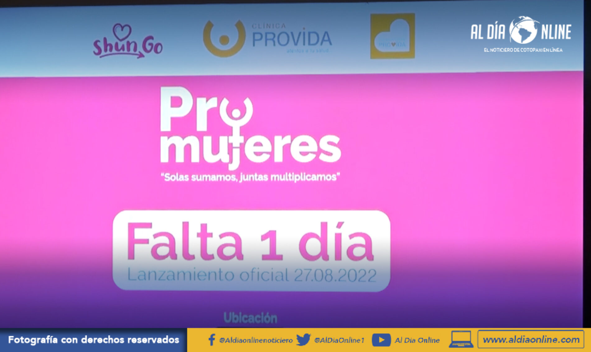 LANZAMIENTO OFICIAL DEL PROYECTO DE ACOMPAÑAMIENTO “PRO MUJERES” EN PUJILÍ ÉSTE SÁBADO EN PUJILÍ (VIDEO)