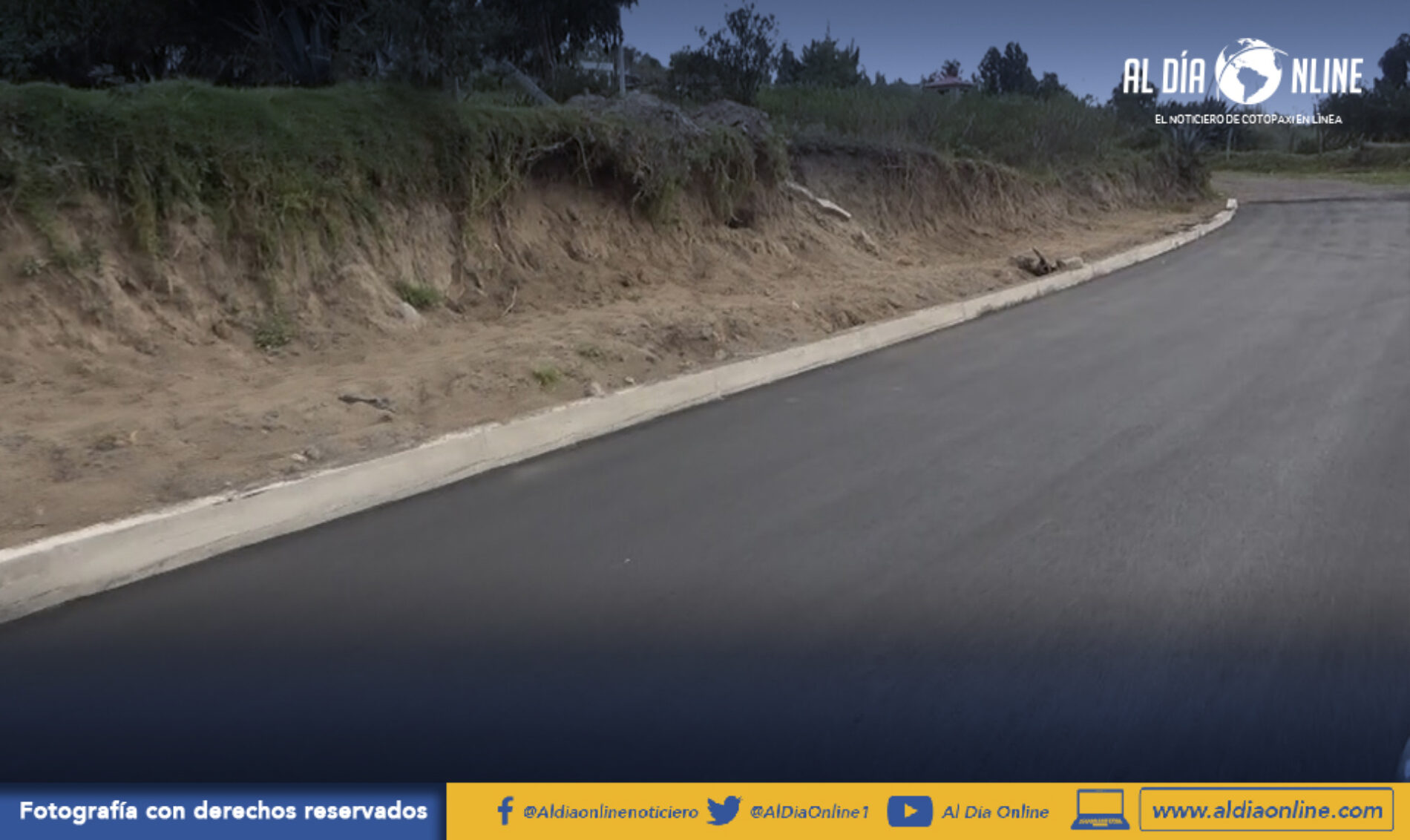 CARLOSAMA Y SAN JUAN DE BELLAVISTA SE BENEFICIAN DE ASFALTADO DE VÍA CON INVERSIÓN DE 307 MIL DÓLARES (VIDEO)