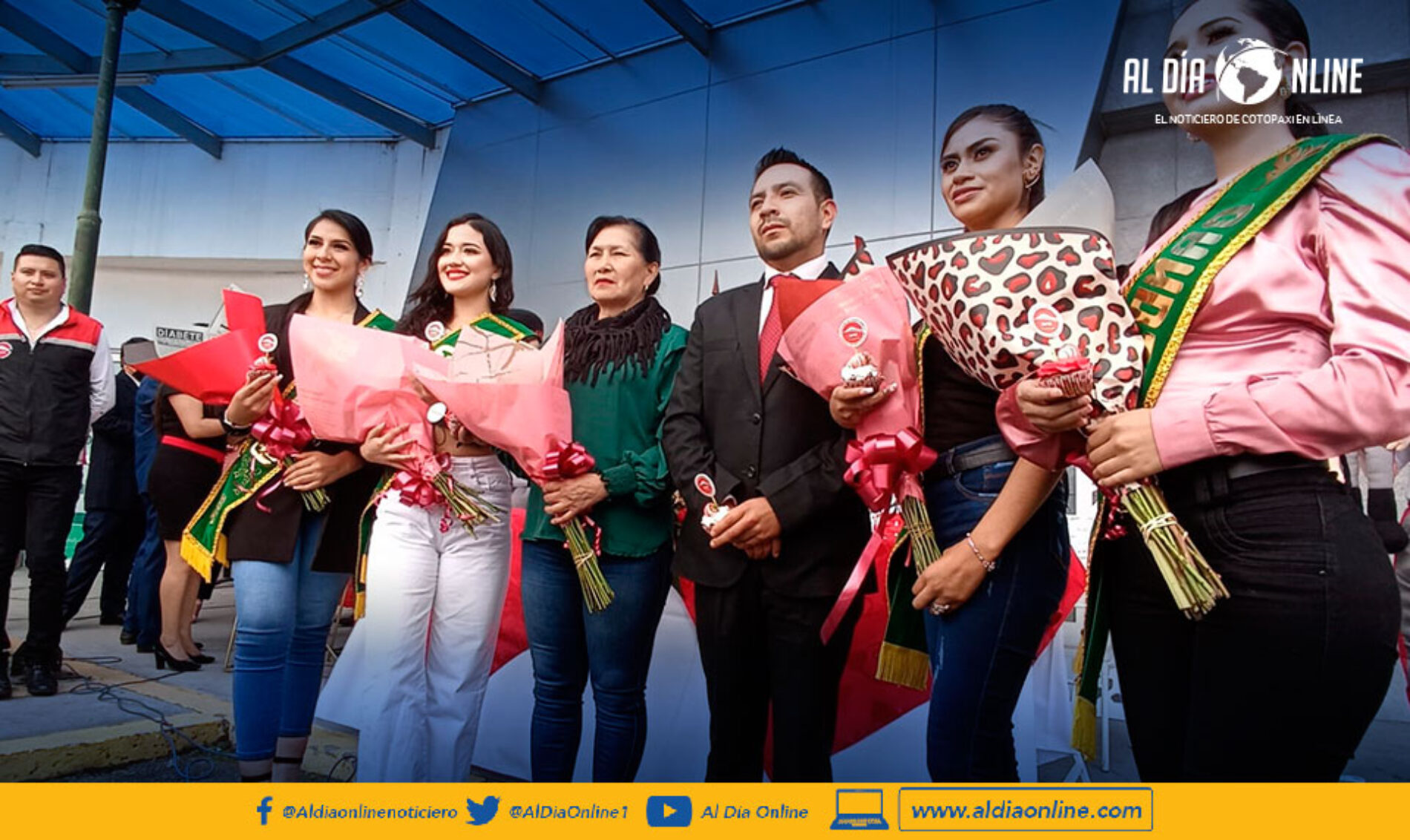 CANDIDATAS A REINA DE SALCEDO FUERON RECIBIDAS EN LAS INSTALACIONES DE MOVILIDAD DE COTOPAXI (VIDEO)