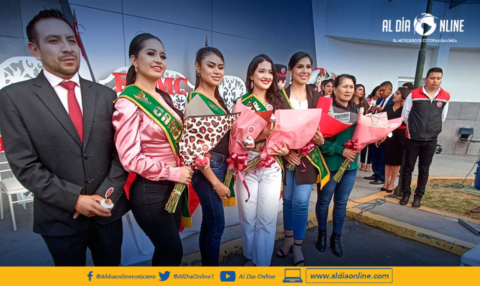 CANDIDATAS A REINA DE SALCEDO FUERON RECIBIDAS EN LAS INSTALACIONES DE MOVILIDAD DE COTOPAXI (VIDEO)