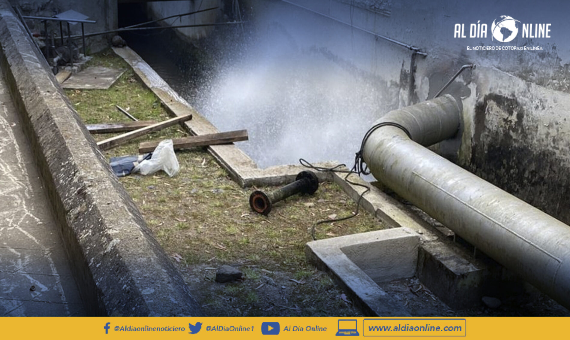 DAÑO EN CENTRAL DE GENERACIÓN ILLUCHI II DEJÓ SIN SERVICIO DE AGUA POTABLE A LATACUNGA (VIDEO)