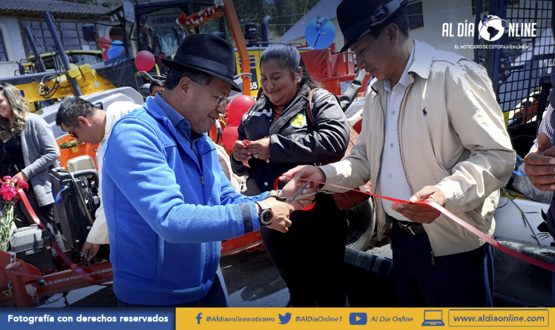 JORGE GUAMÁN ENTREGA ÚLTIMO LOTE DE MAQUINARIA PESADA VALORADA EN 823 MIL DÓLARES  (VIDEO)