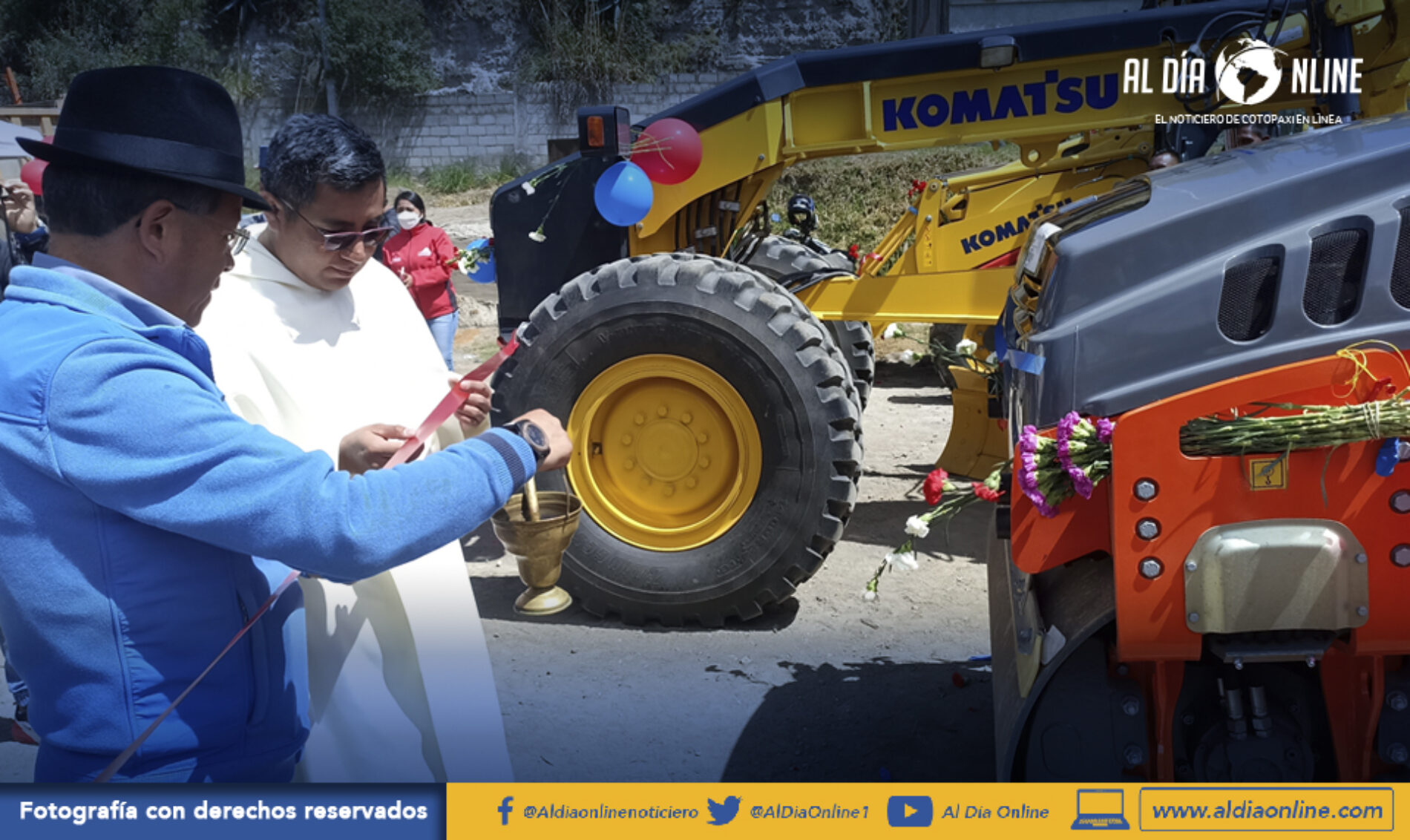 JORGE GUAMÁN ENTREGA ÚLTIMO LOTE DE MAQUINARIA PESADA VALORADA EN 823 MIL DÓLARES  (VIDEO)