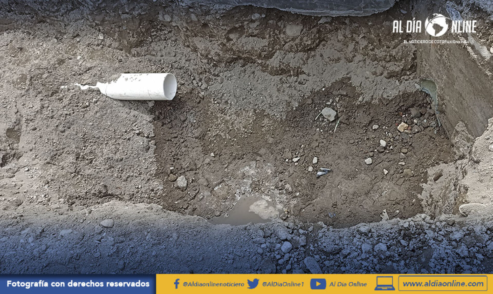 DIMAPAL ATENDIÓ DAÑO DE TUBERÍA EN AV. AMAZONAS. (VIDEO)