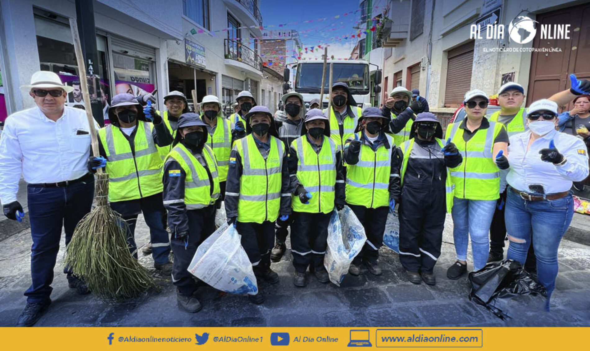 POR FESTIVIDADES EPAGAL EJECUTA OPERATIVOS DE LIMPIEZA EN CALLES DE LATACUNGA.(VIDEO)