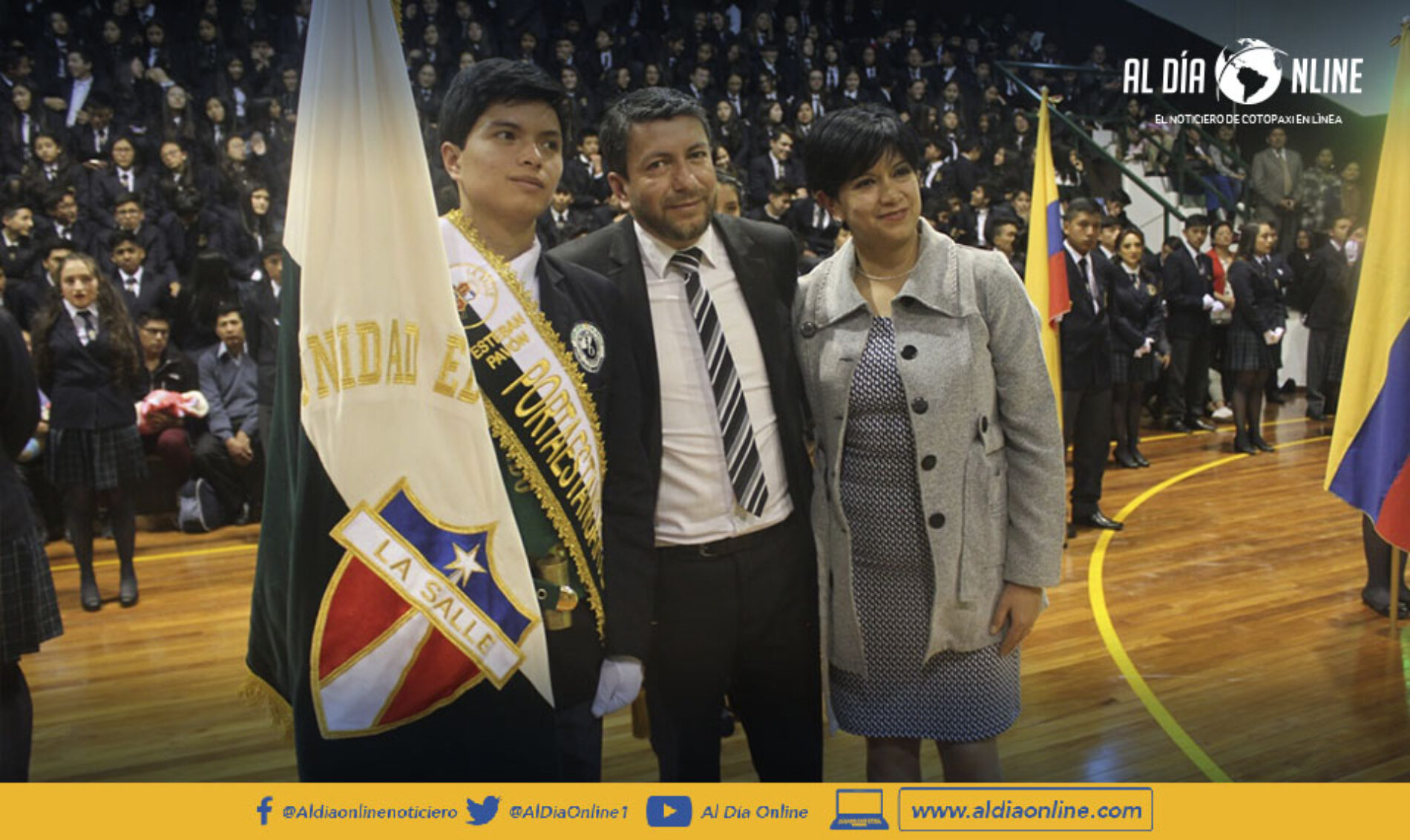 U.E LA SALLE RETOMA DE MANERA PRESENCIAL JURAMENTO A LA BANDERA.( VIDEO)