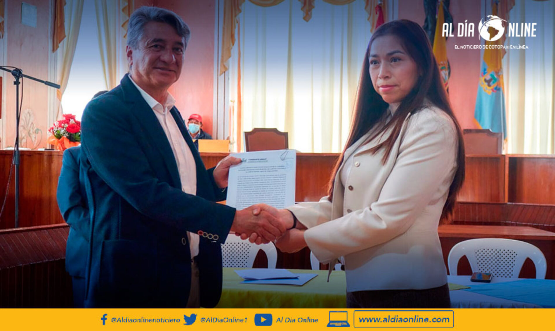 SINDICATO ÚNICO DE TRABAJADORES DEL MUNICIPIO DE LATACUNGA  FIRMA CONTRATO COLECTIVO