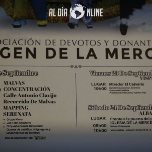SE PREPARA LOS RECORRIDOS Y SERENATA A LA “MAMA MICHE” EN LA IGLESIA DE LA MERCED (VIDEO)